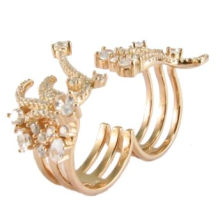 Accesorio de moda de las mujeres de los encantos Venda al por mayor 925 anillos de dedo de la joyería de plata dos R10549